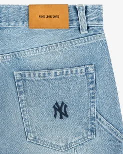 Aimé Leon Dore ALD / New York Yankees Denim Shorts><noscript><img width=