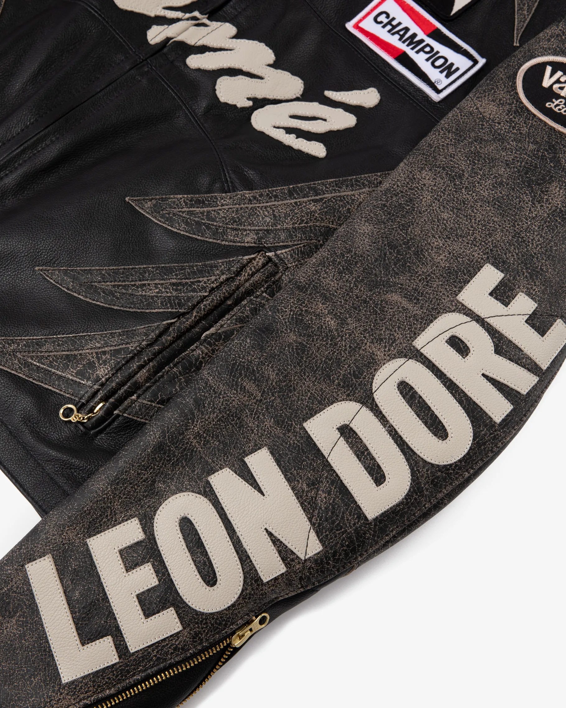 Aimé Leon Dore ALD / Vanson Distressed Leather Moto Jacket> Outerwear