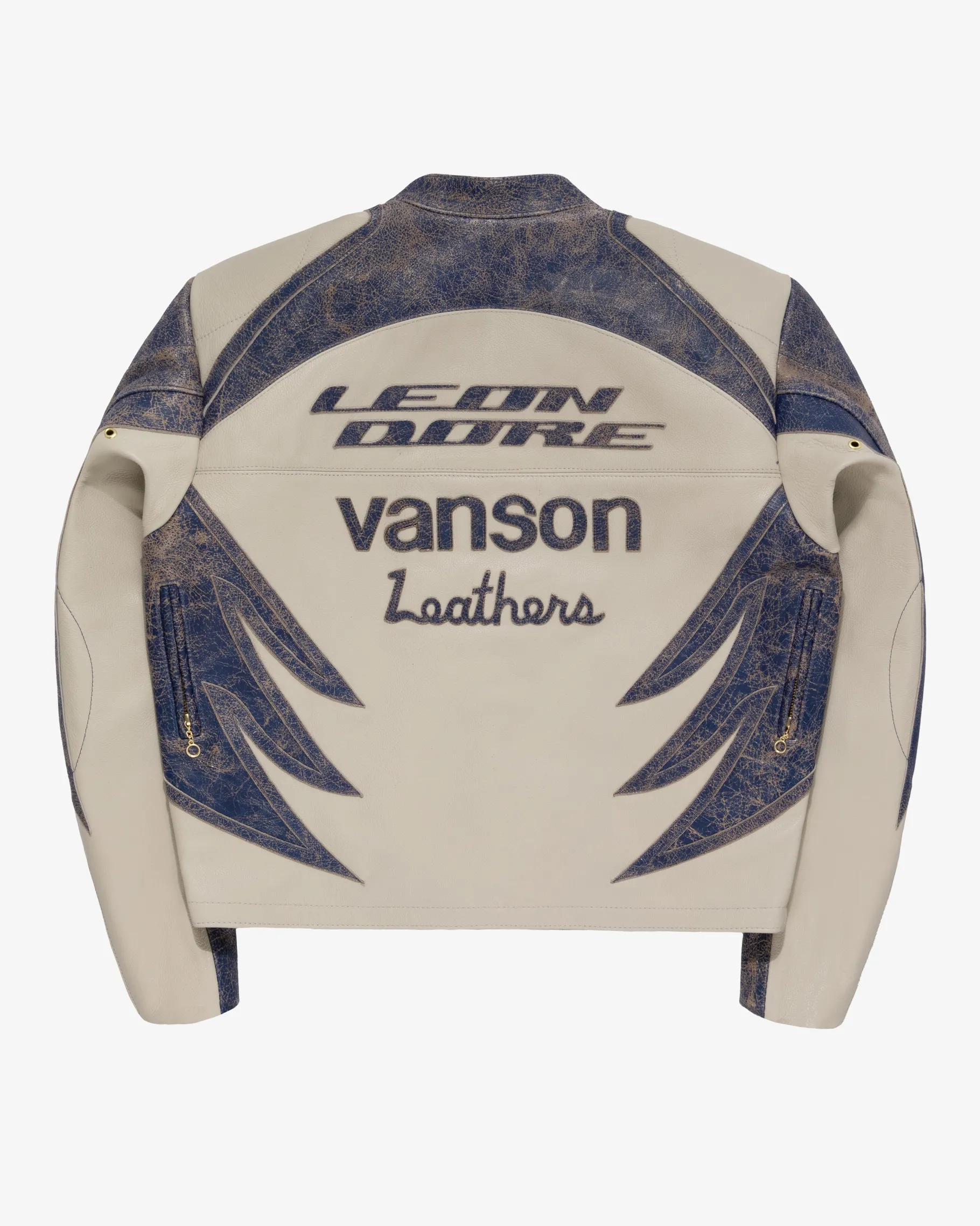 Aimé Leon Dore ALD / Vanson Distressed Leather Moto Jacket> Outerwear
