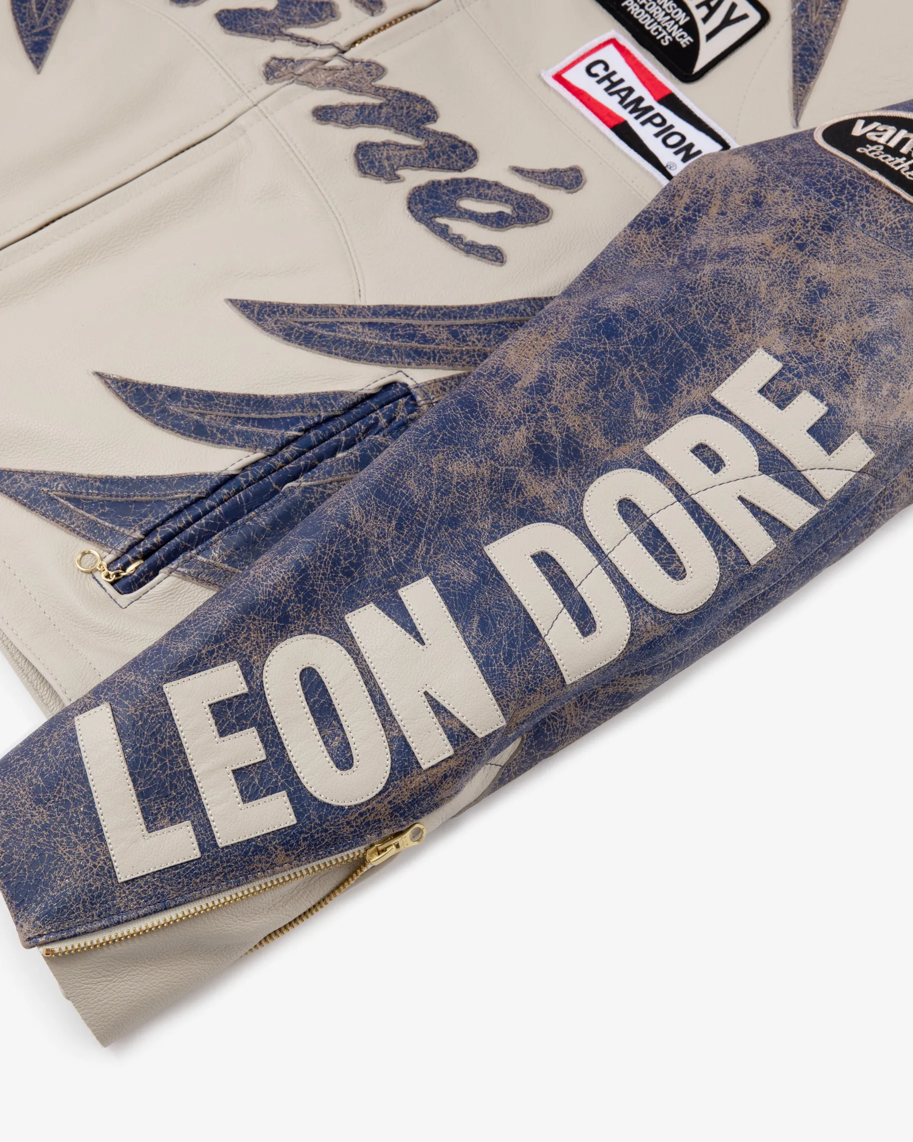 Aimé Leon Dore ALD / Vanson Distressed Leather Moto Jacket> Outerwear
