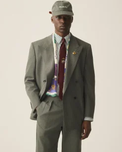 Aimé Leon Dore Double-Breasted Tropical Wool Suit Jacket> Suiting