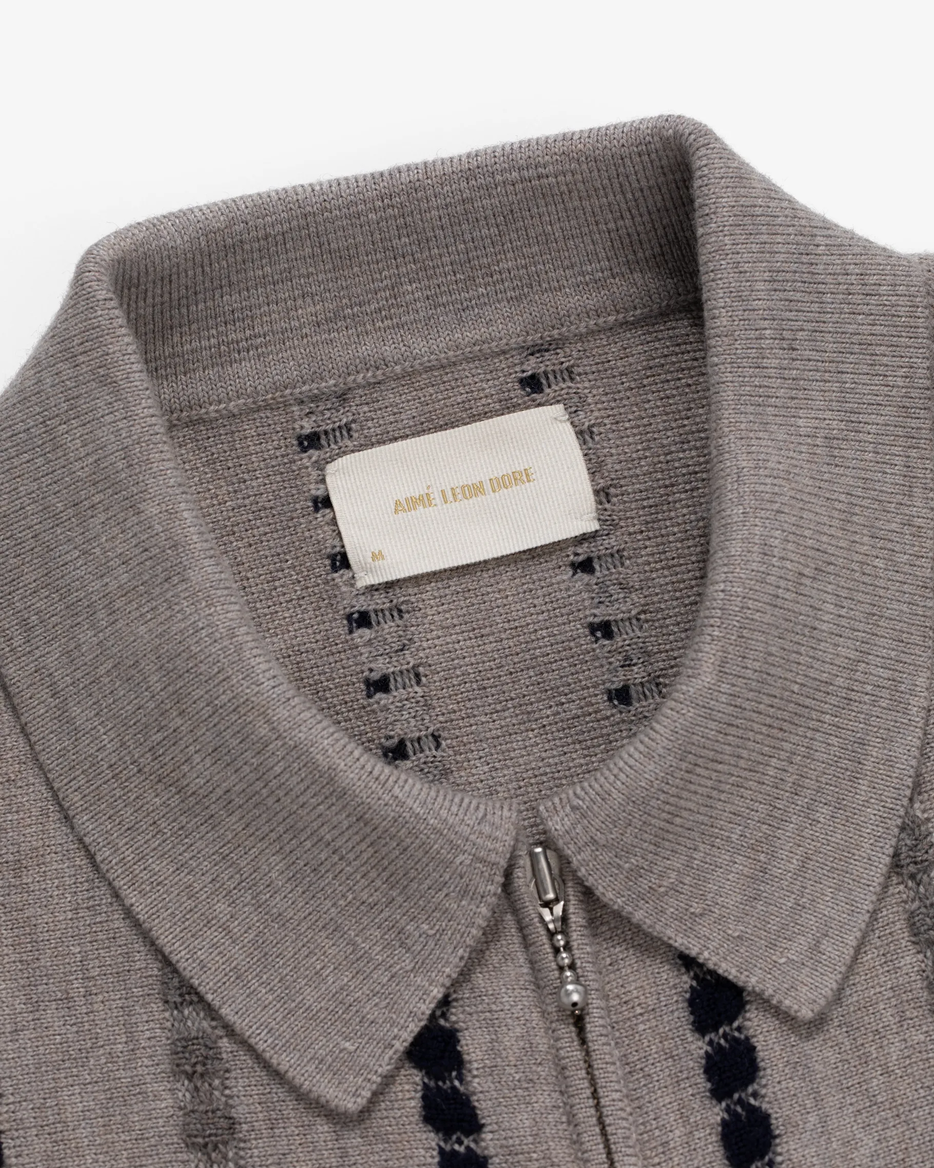 Aimé Leon Dore Jacquard Stripe Polo Cardigan> Sweaters