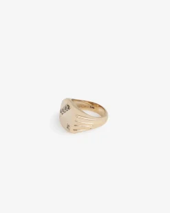 Aimé Leon Dore 14Kt Gold Diamond Signet Ring><noscript><img width=