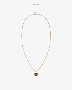 Aimé Leon Dore 14Kt Gold Sappho Poet Relief Pendant><noscript><img width=