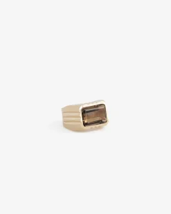 Aimé Leon Dore 14Kt Gold Smoky Quartz Signet  Ring> Jewelry