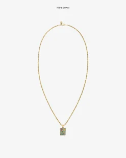 Aimé Leon Dore 14Kt Gold Stained Glass Crest Pendant><noscript><img width=