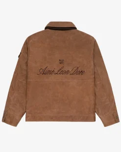 Aimé Leon Dore Leather Aviator Jacket><noscript><img width=