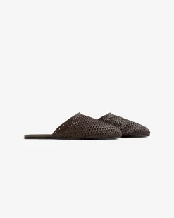 Aimé Leon Dore Leather Raffia Mule><noscript><img width=