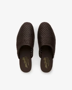 Aimé Leon Dore Leather Raffia Mule><noscript><img width=