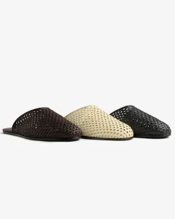 Aimé Leon Dore Leather Raffia Mule> Footwear