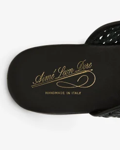 Aimé Leon Dore Leather Raffia Mule><noscript><img width=