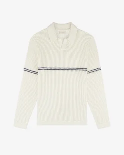 Aimé Leon Dore Long-Sleeve Mesh Knit Polo> Sweaters