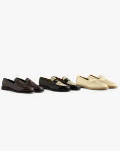 Aimé Leon Dore Queens Crest Raffia Loafer> Footwear