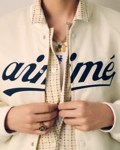 Aimé Leon Dore Satin Varsity Jacket><noscript><img width=