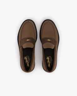 Aimé Leon Dore Suede Queens Crest Loafer><noscript><img width=