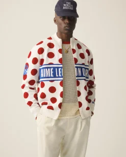 Aimé Leon Dore WINDSTOPPER® Polka Dot Knit Cycling Jersey by GORE-TEX LABS> Sweaters
