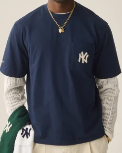 Aimé Leon Dore Yankees Chainstitch Pocket Tee><noscript><img width=
